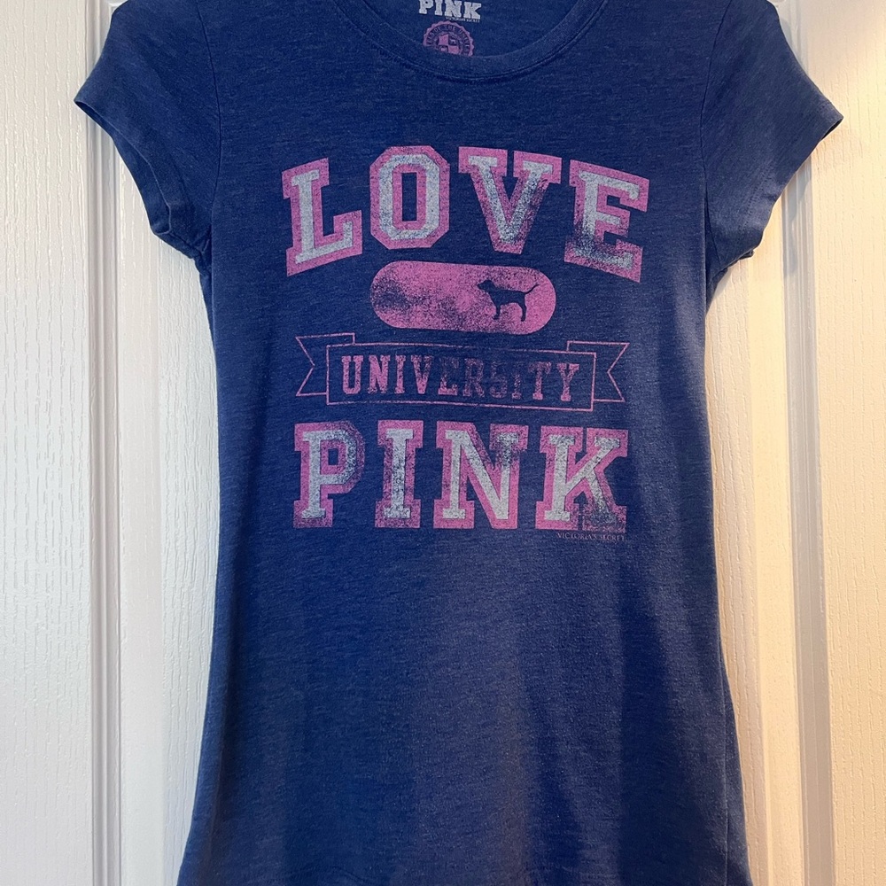 “Pink” Blue and Pink Graphic Tee